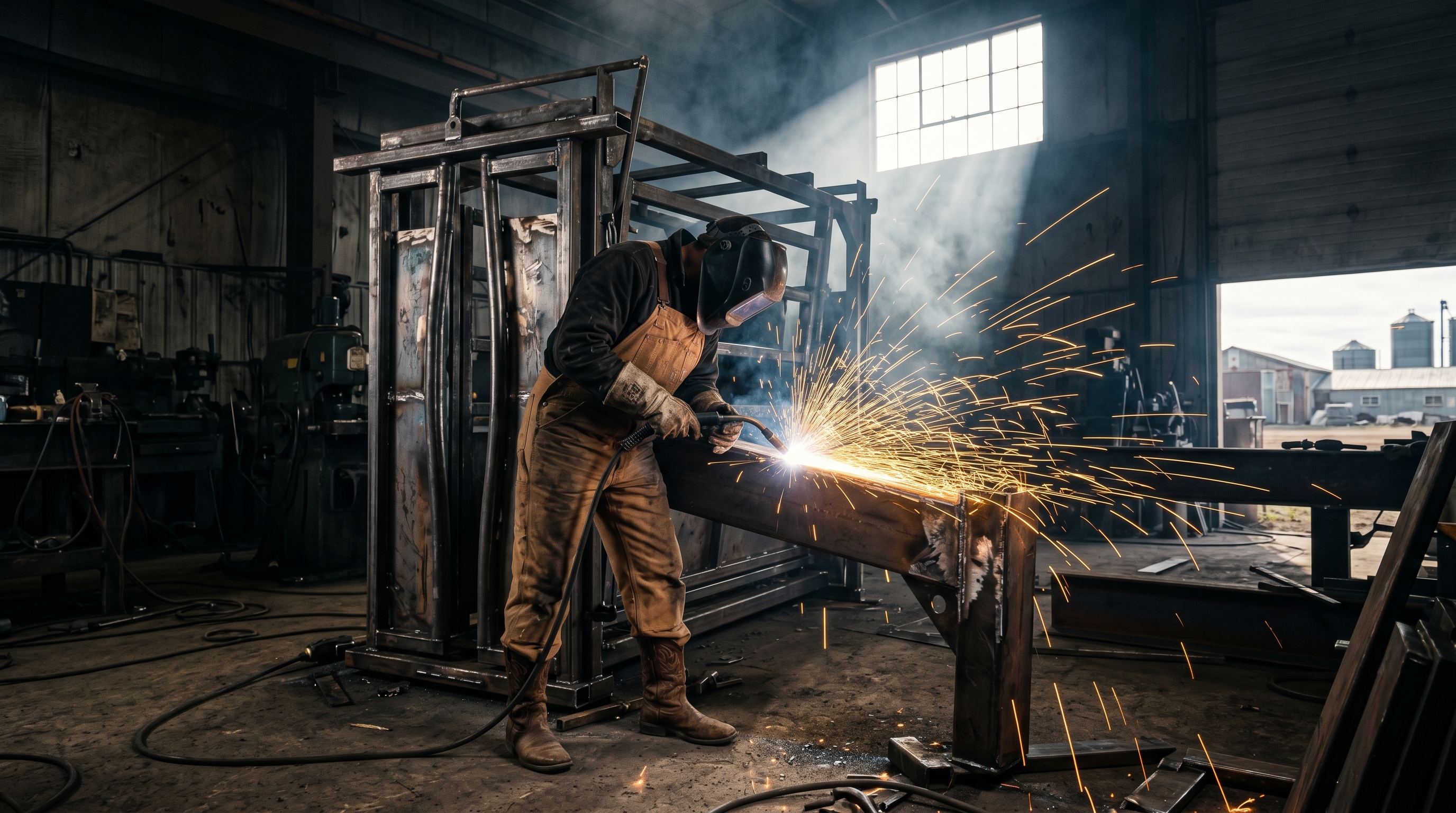 Welding sparks